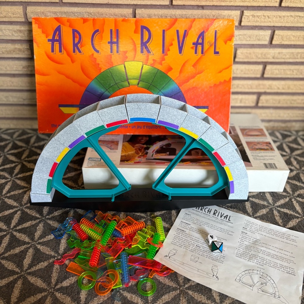 90's "Arch Rival" Boardgame - Game of Balance - 90's Parker Brothers Game - 8+